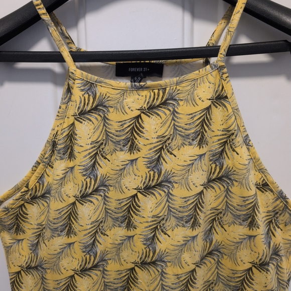 Forever 21 Yellow and Black Halter Dress - Picture 4 of 7